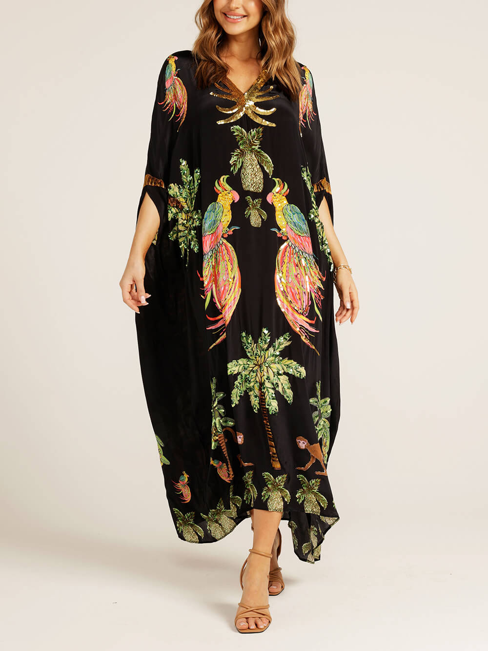 Tropica Embellished Kaftan Maxi Dress