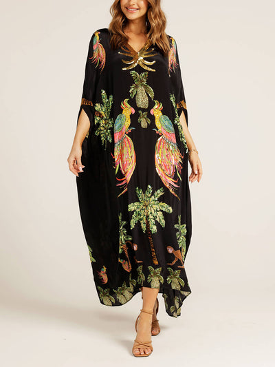 Tropica Embellished Kaftan Maxi Dress