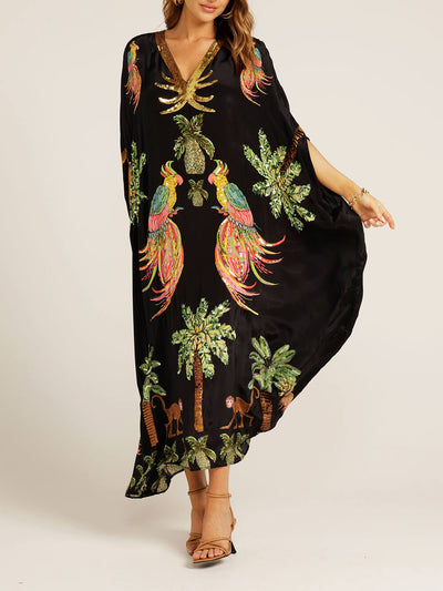 Tropica Embellished Kaftan Maxi Dress