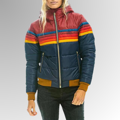 Rosa | Women's retro parka with faux fur hood