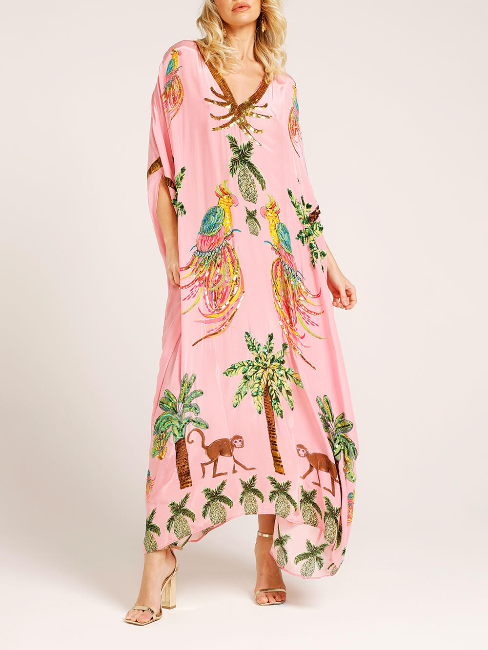 Tropica Embellished Kaftan Maxi Dress