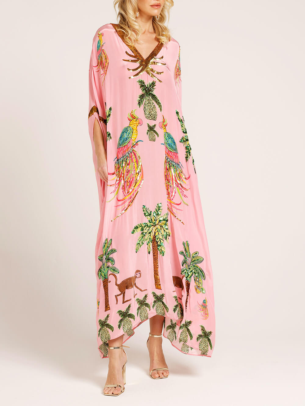 Tropica Embellished Kaftan Maxi Dress