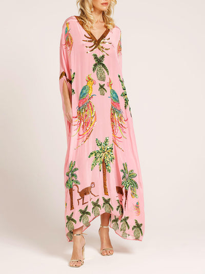 Tropica Embellished Kaftan Maxi Dress