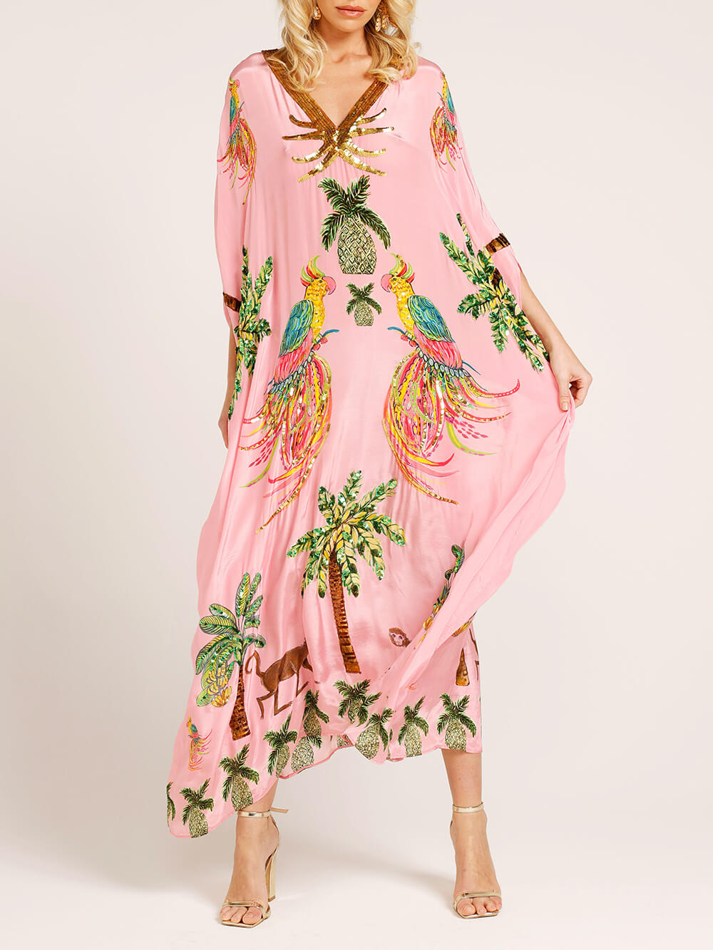 Tropica Embellished Kaftan Maxi Dress