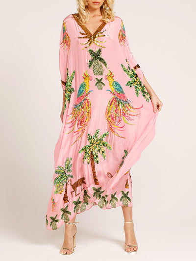 Tropica Embellished Kaftan Maxi Dress