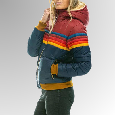 Rosa | Women's retro parka with faux fur hood