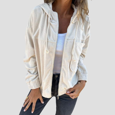 Ella | Corduroy Zip-Up Hoodie