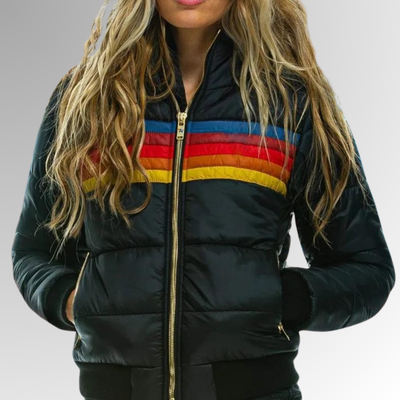 Rosa | Women's retro parka with faux fur hood