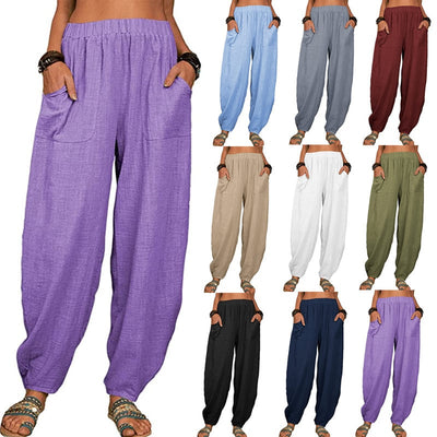 SISI | Casual Cotton-Linen Loose Harem Pants