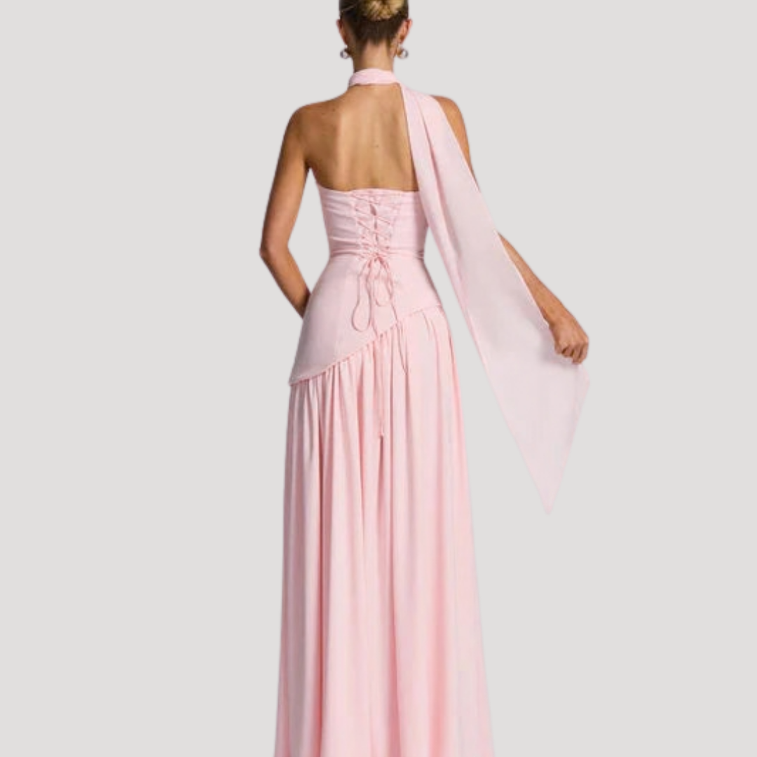 Elegant Strapless Pleated Maxi Dress for Prom and Evening Events – GRAND  LONDON