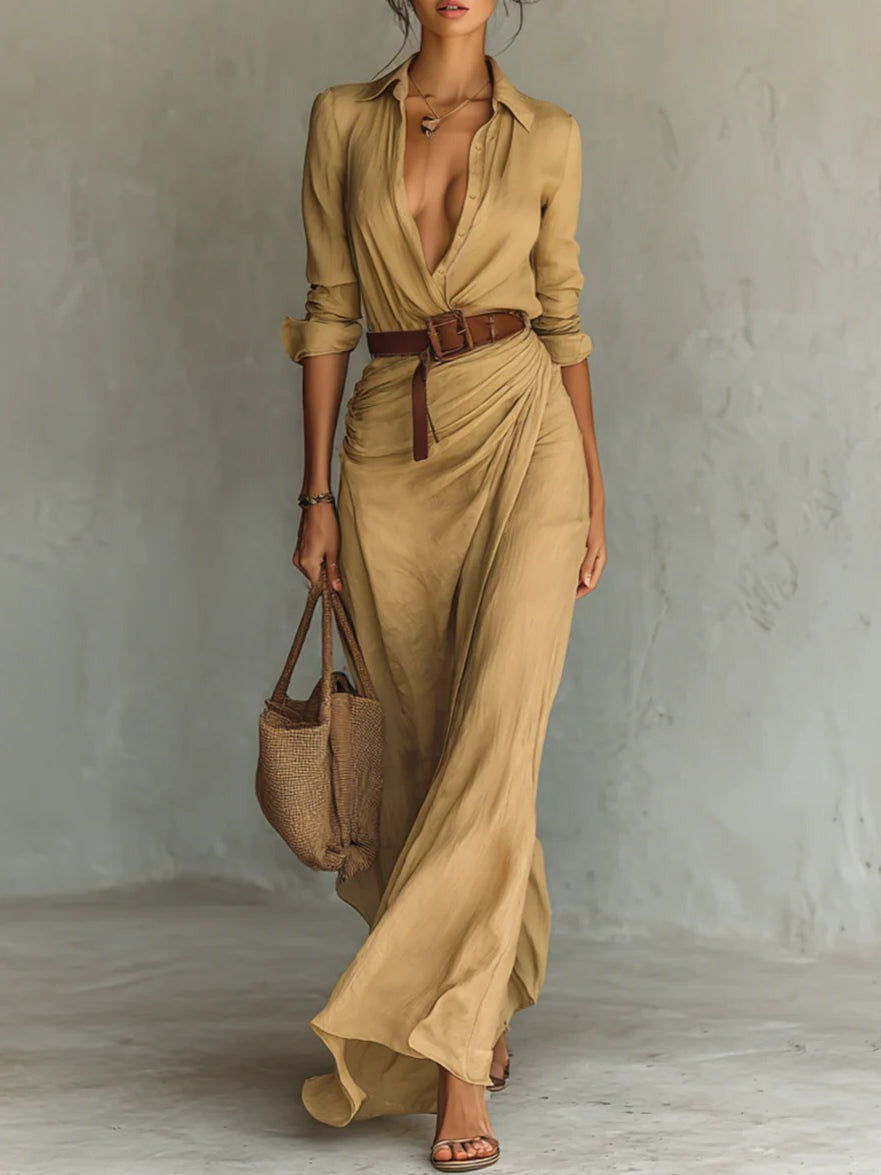 Lucciana | Long belted dress