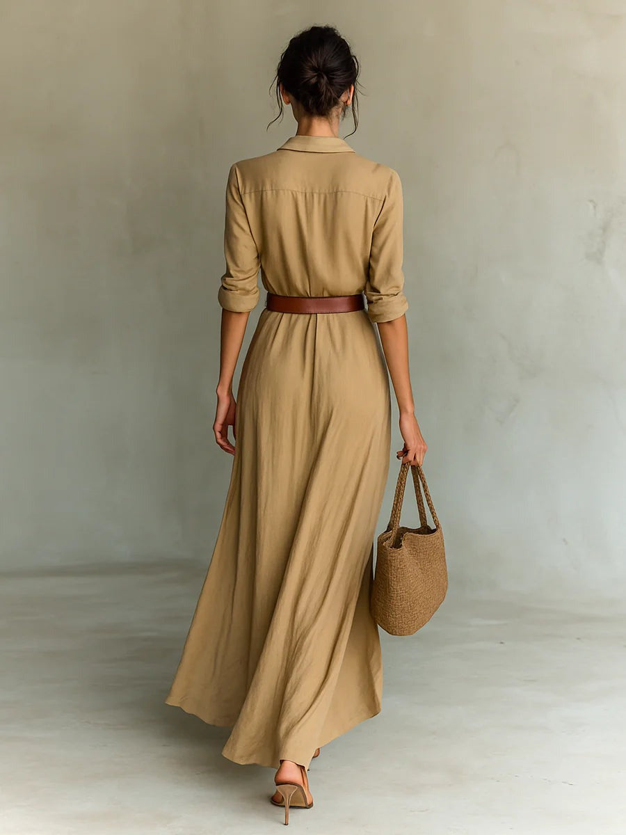 Lucciana | Long belted dress