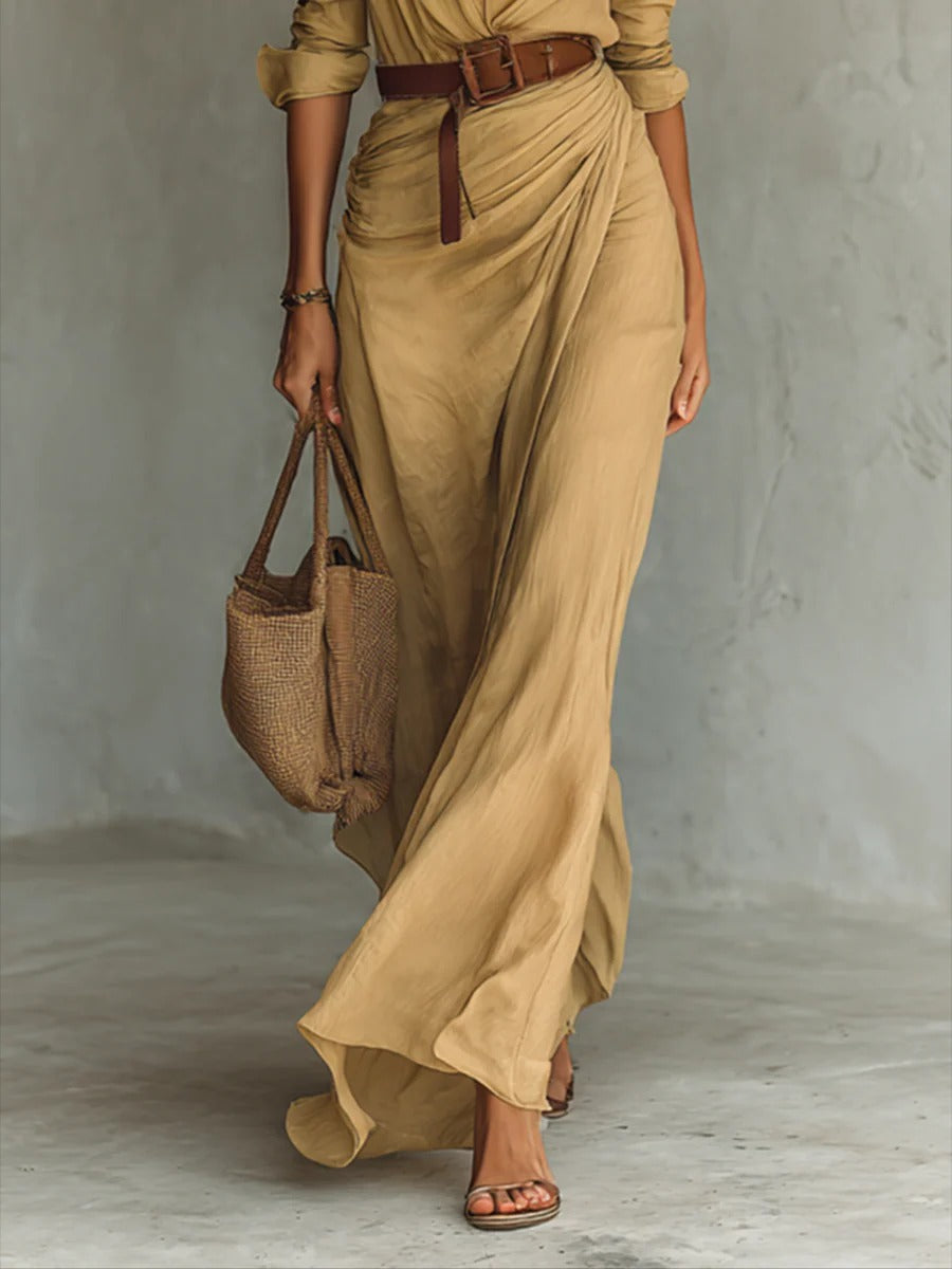 Lucciana | Long belted dress