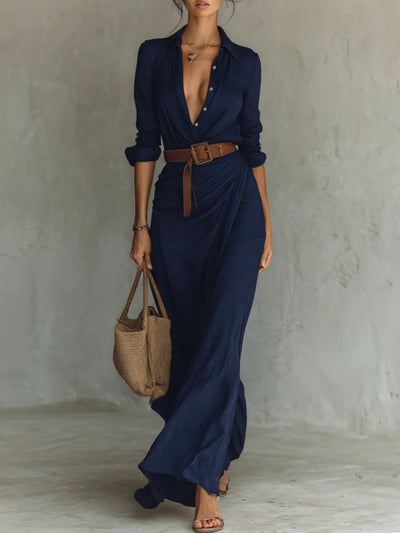 Lucciana | Long belted dress