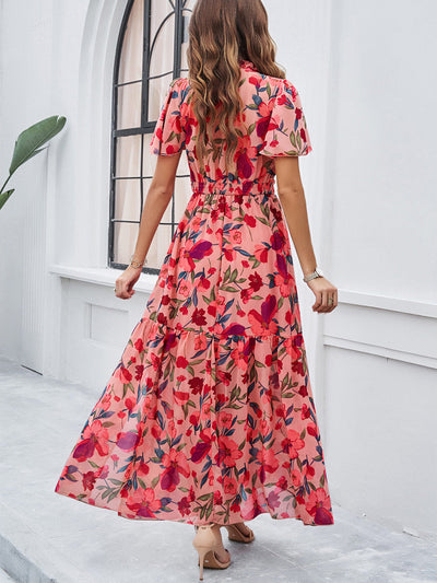 Raya | Floral Smocked Waist Maxi Dress