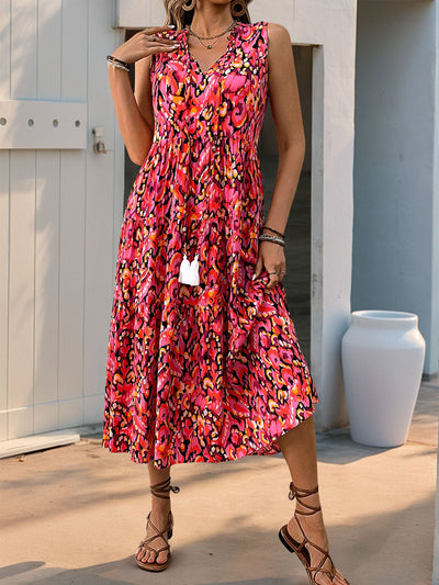 Zuri | Tummy Flattering Floral Sleeveless Dress