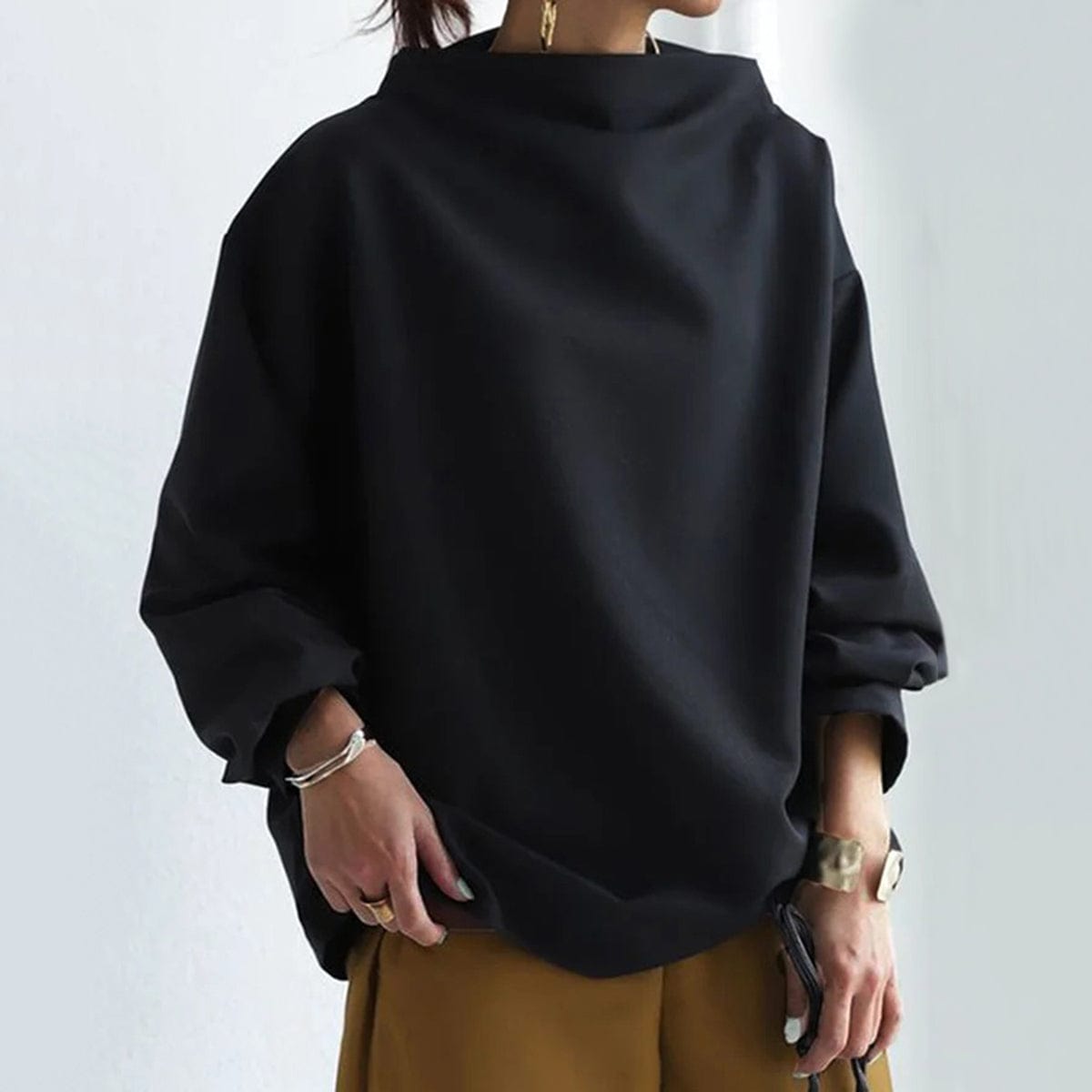 ELLY | High-Neck Soft Knit Top