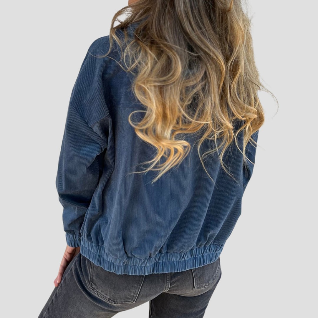 Ella | Corduroy Zip-Up Hoodie