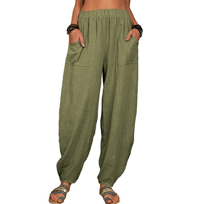 SISI | Casual Cotton-Linen Loose Harem Pants