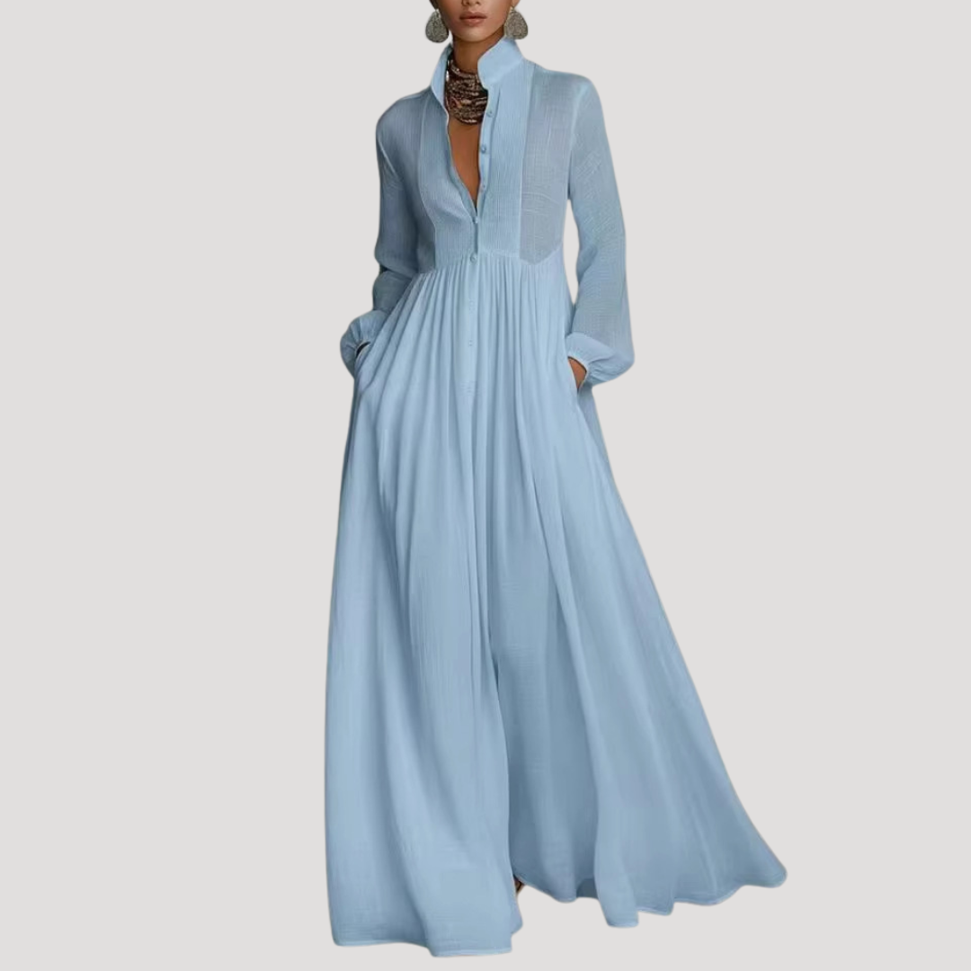 white elegant dress long sleeve Elena Long-Sleeve Pattern Sequin Gown