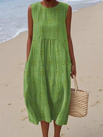 RUTH | PRINTED LONG DRESS WITH TUMMY COVERAGE