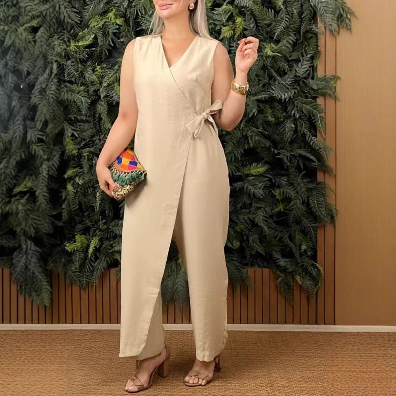 SERENA – Sleeveless Wrap Jumpsuit