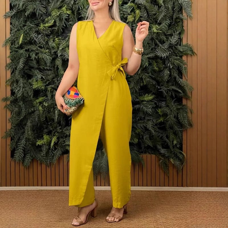 SERENA – Sleeveless Wrap Jumpsuit